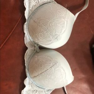 Light blue double push-up bra
